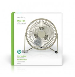 Nedis Ventilatore da scrivania tavolo computer pc alimentazione USB 3 Watt 15 Cm Grigio