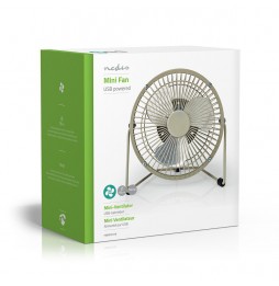 Nedis Ventilatore da scrivania tavolo computer pc alimentazione USB 3 Watt 15 Cm Grigio