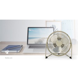Nedis Ventilatore da scrivania tavolo computer pc alimentazione USB 3 Watt 15 Cm Grigio