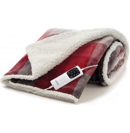 Imetec Plaid Riscaldabile Singolo Termocoperta Adapto Velvet Tartan 150x110cm