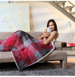 Imetec Plaid Riscaldabile Singolo Termocoperta Adapto Velvet Tartan 150x110cm