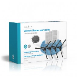 Ricambio Per robot Aspirapolvere Nedis WIFIVCR001CBK 3 filtri 4 spazzole 1 mocio