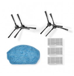 Ricambio Per robot Aspirapolvere Nedis WIFIVCR001CBK 3 filtri 4 spazzole 1 mocio