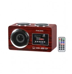 Majestic AH-173 New – Radio FM Vintage in Legno con USB, SD, AUX e Batteria Ricaricabile