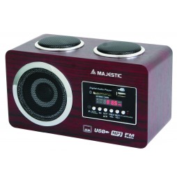 Majestic AH-173 New – Radio FM Vintage in Legno con USB, SD, AUX e Batteria Ricaricabile