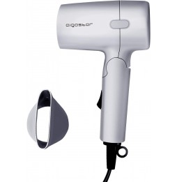 Aigostar Asciugacapelli da Viaggio Professionale Pieghevole 1200Watt Argento