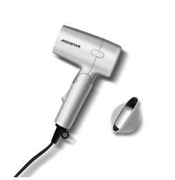 Aigostar Asciugacapelli da Viaggio Professionale Pieghevole 1200Watt Argento