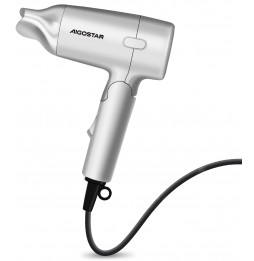 Aigostar Asciugacapelli da Viaggio Professionale Pieghevole 1200Watt Argento