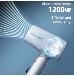 Aigostar Asciugacapelli da Viaggio Professionale Pieghevole 1200Watt Argento