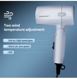 Aigostar Asciugacapelli da Viaggio Professionale Pieghevole 1200Watt Argento