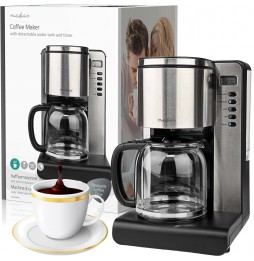 Nedis Macchina per il Caffè Americano Professionale 1000 watt 12 Tazze Acciaio
