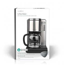 Nedis Macchina per il Caffè Americano Professionale 1000 watt 12 Tazze Acciaio