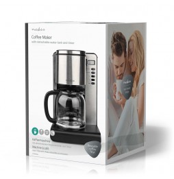 Nedis Macchina per il Caffè Americano Professionale 1000 watt 12 Tazze Acciaio