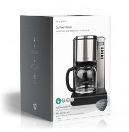 Nedis Macchina per il Caffè Americano Professionale 1000 watt 12 Tazze Acciaio