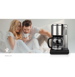 Nedis Macchina per il Caffè Americano Professionale 1000 watt 12 Tazze Acciaio