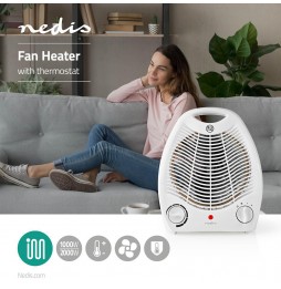 Nedis Stufetta Termoventilatore Elettrico Bagno 1000 / 2000 Watt Basso