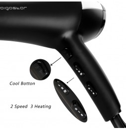 Aigostar Monique Asciguacapelli Ionico Professionale 2400 Watt 2 Velocita
