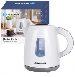Aigostar Bollitore Elettrico 1.2L 2200W Senza BPA Bianco Grigio Off Automatico