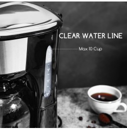 Aigostar Macchina Caffe Americano Te 10 Tazze 1000w 1.25l Acciaio Antigoccia