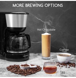 Aigostar Macchina Caffe Americano Te 10 Tazze 1000w 1.25l Acciaio Antigoccia