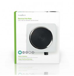 Nedis fornello piastra elettrica in acciaio 1500 Watt termostato 6 livelli temperatura