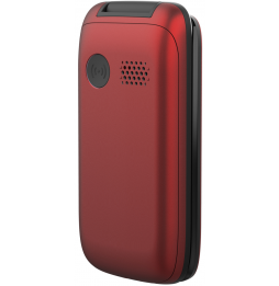 Saiet SCUDO TRE – Cellulare con Sportellino per Anziani, Tasti Grandi, SOS e Audio Potenziato Rosso