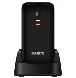 Saiet SCUDO TRE – Cellulare con Sportellino per Anziani, Tasti Grandi, SOS e Audio Potenziato Nero