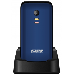 Saiet SCUDO TRE – Cellulare con Sportellino per Anziani, Tasti Grandi, SOS e Audio Potenziato Blu