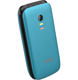 Saiet SCUDO TRE – Cellulare con Sportellino per Anziani, Tasti Grandi, SOS e Audio Potenziato Azzurro