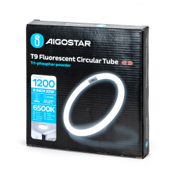Aigostar Circolina Fluorescente T9 22W Luce Fredda 6500K G10q Ø 210mm