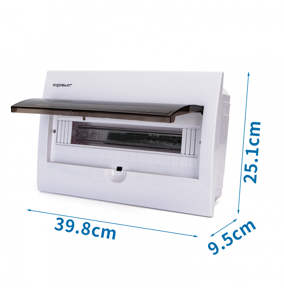 Aigostar Quadro Elettrico Incasso 18 Moduli ABS Ignifugo IP40 Bianco