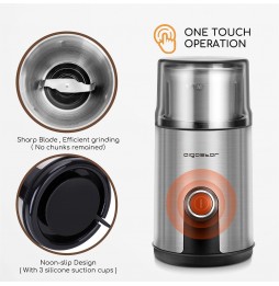 Aigostar Macinacaffe Spezie Elettrico Lame Acciaio Inox Frutta Secca 200W