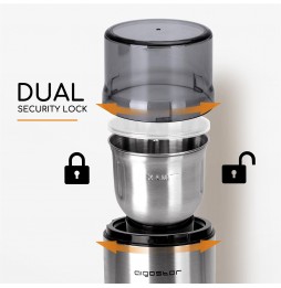 Aigostar Macinacaffe Spezie Elettrico Lame Acciaio Inox Frutta Secca 200W