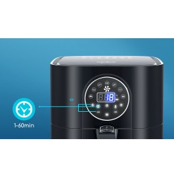 Aigostar Mini Cube Friggitrice ad Aria 3,5L 1500W con Display Touch