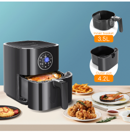 Aigostar Mini Cube Friggitrice ad Aria 3,5L 1500W con Display Touch