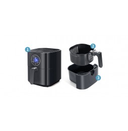 Aigostar Mini Cube Friggitrice ad Aria 3,5L 1500W con Display Touch