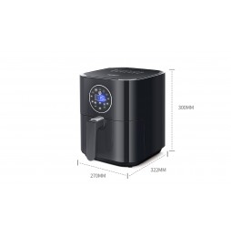 Aigostar Mini Cube Friggitrice ad Aria 3,5L 1500W con Display Touch