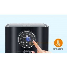 Aigostar Mini Cube Friggitrice ad Aria 3,5L 1500W con Display Touch