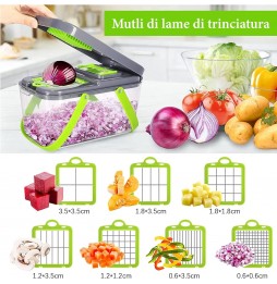MU TN-C102 Mandolina Tagliaverdure multiuso con 22 accessori