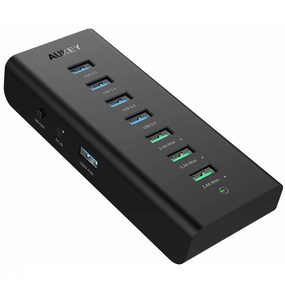 Aukey CB-H19 Duplicatore USB Hub Splitter Sdoppiatore Multipresa USB-A a 7 Porte USB 3.0 36Watt