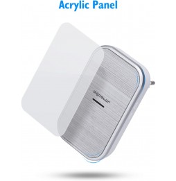 Aigostar Campanello Wireless Argento 36 Suonerie 150m IP44 2 Ricevitori E1