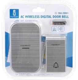 Aigostar Campanello Wireless Argento 36 Suonerie 150m IP44 Acrilico Moderno