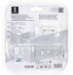 Aigostar Campanello Wireless Argento 36 Suonerie 150m IP44 Acrilico Moderno