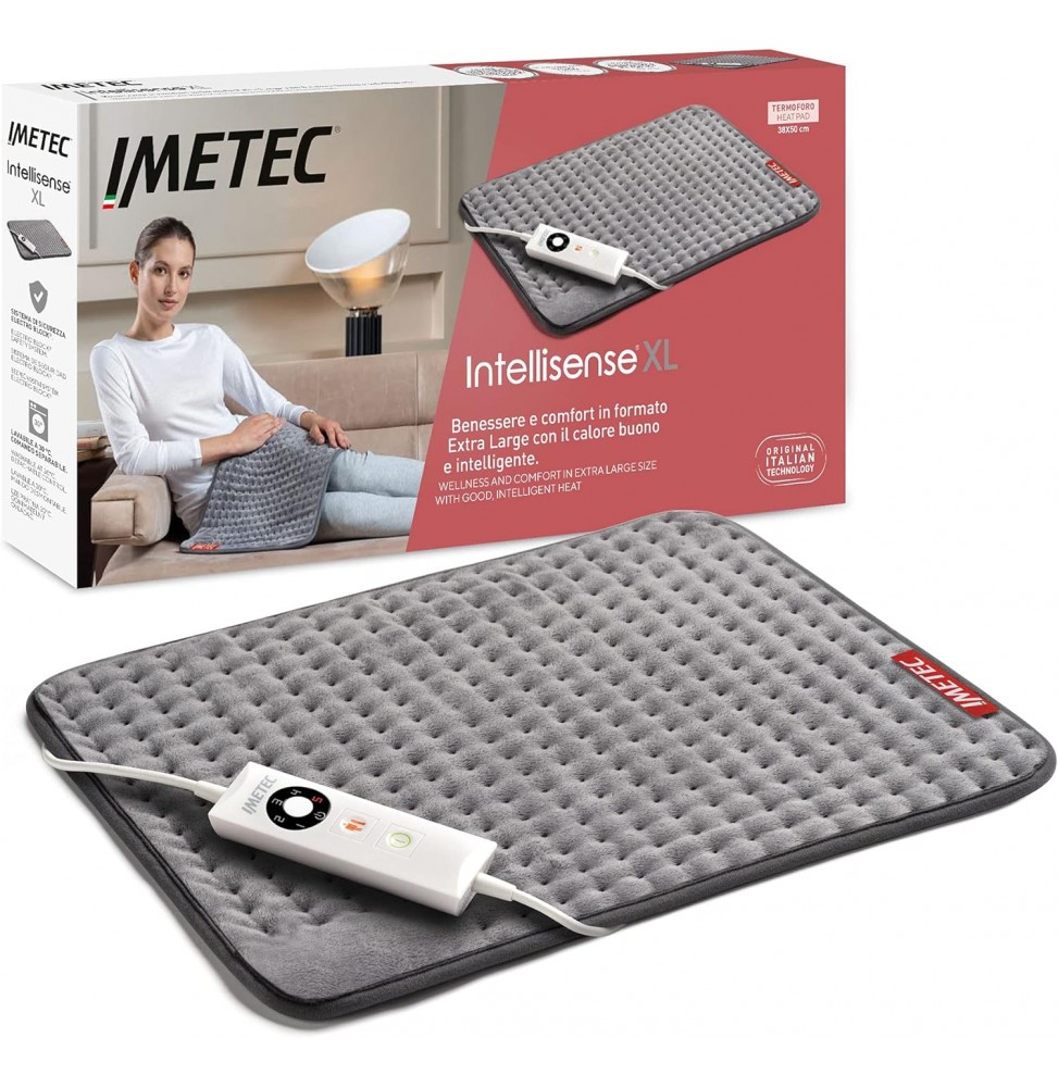 Imetec Termoforo Intellisense XL 38x50cm 5 Temperature Auto-Spegnimento Lavabile
