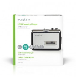 Nedis Convertitore Cassetta in MP3 USB Portatile con Cavo e Software di Editing
