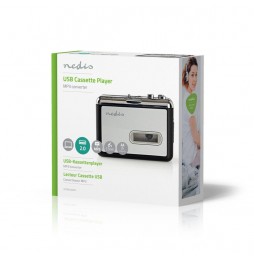 Nedis Convertitore Cassetta in MP3 USB Portatile con Cavo e Software di Editing