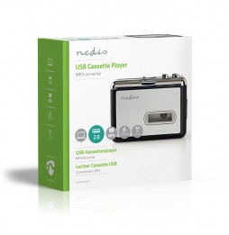 Nedis Convertitore Cassetta in MP3 USB Portatile con Cavo e Software di Editing