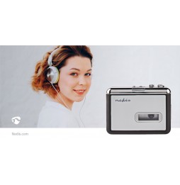 Nedis Convertitore Cassetta in MP3 USB Portatile con Cavo e Software di Editing