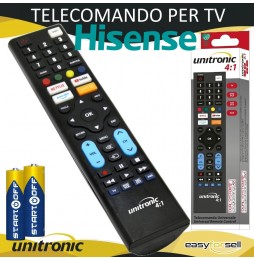 Telecomando HISENSE Universale PER TV Pronto All'uso Pile Incluse