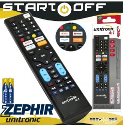 Telecomando ZEPHIR Universale PER TV Pronto All'uso Pile Incluse